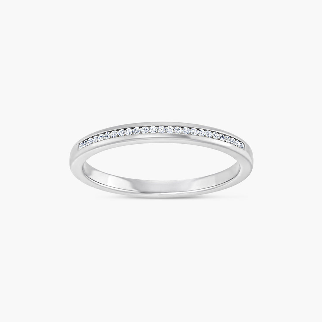 Round Men's Channel-Set Band