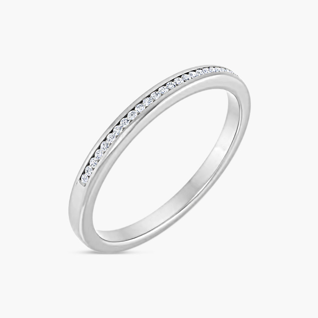 Round Men's Channel-Set Band
