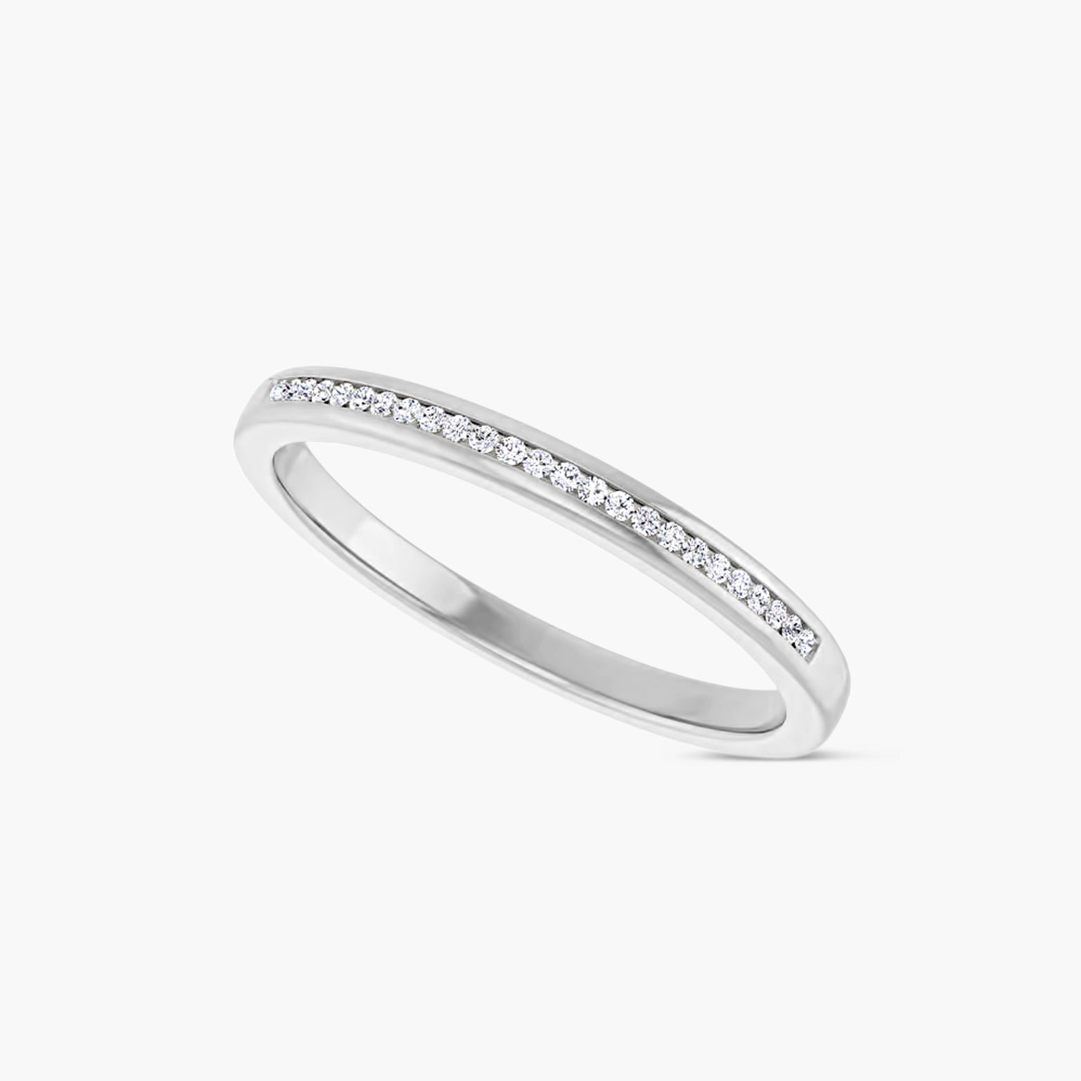 Round Men's Channel-Set Band