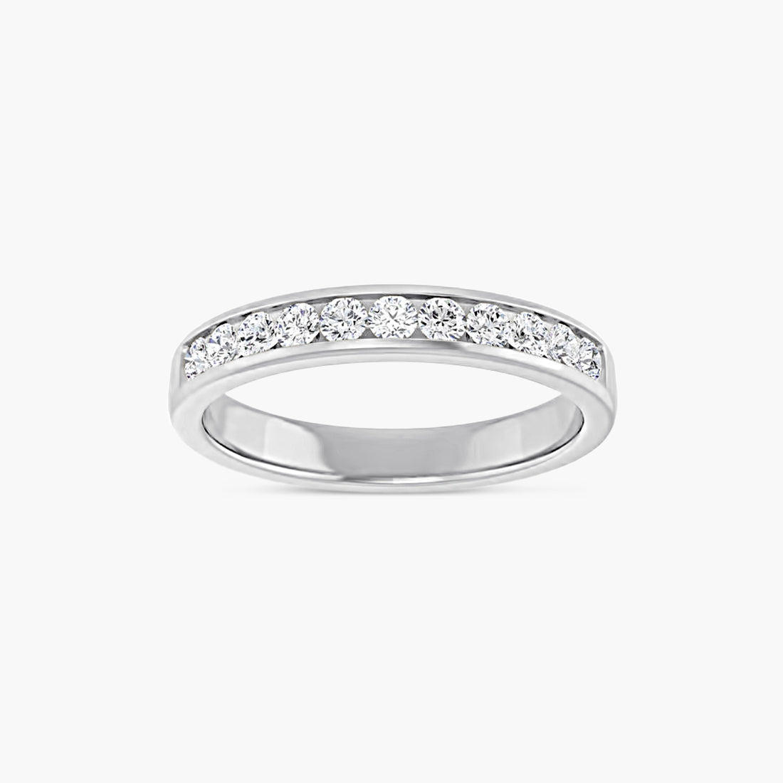 Round Men's Channel-Set Band