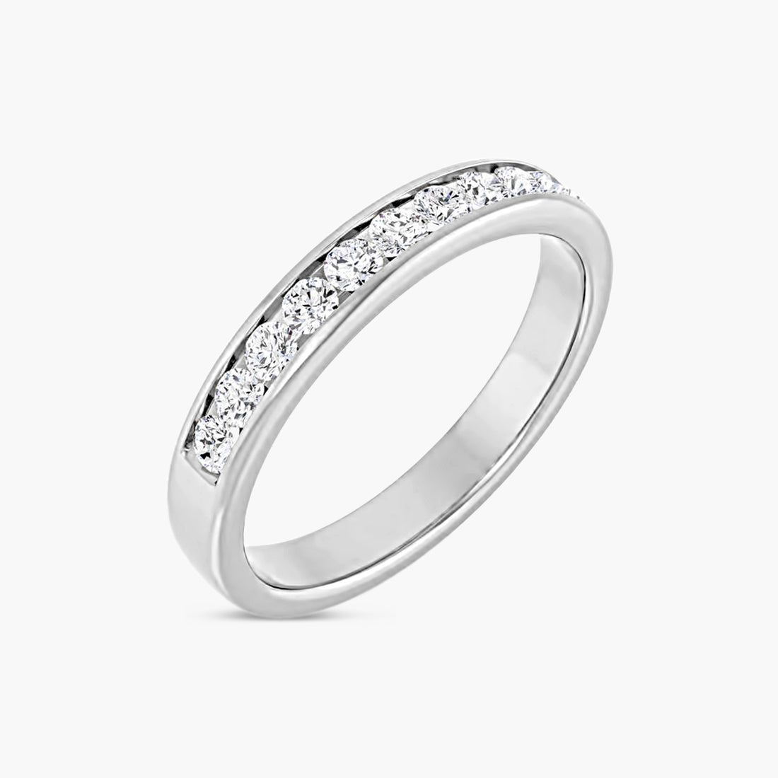 Round Men's Channel-Set Band