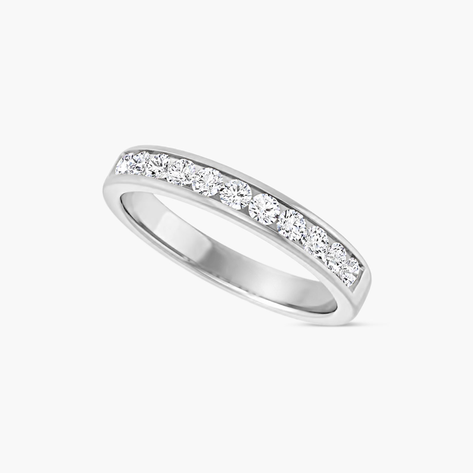 Round Men's Channel-Set Band