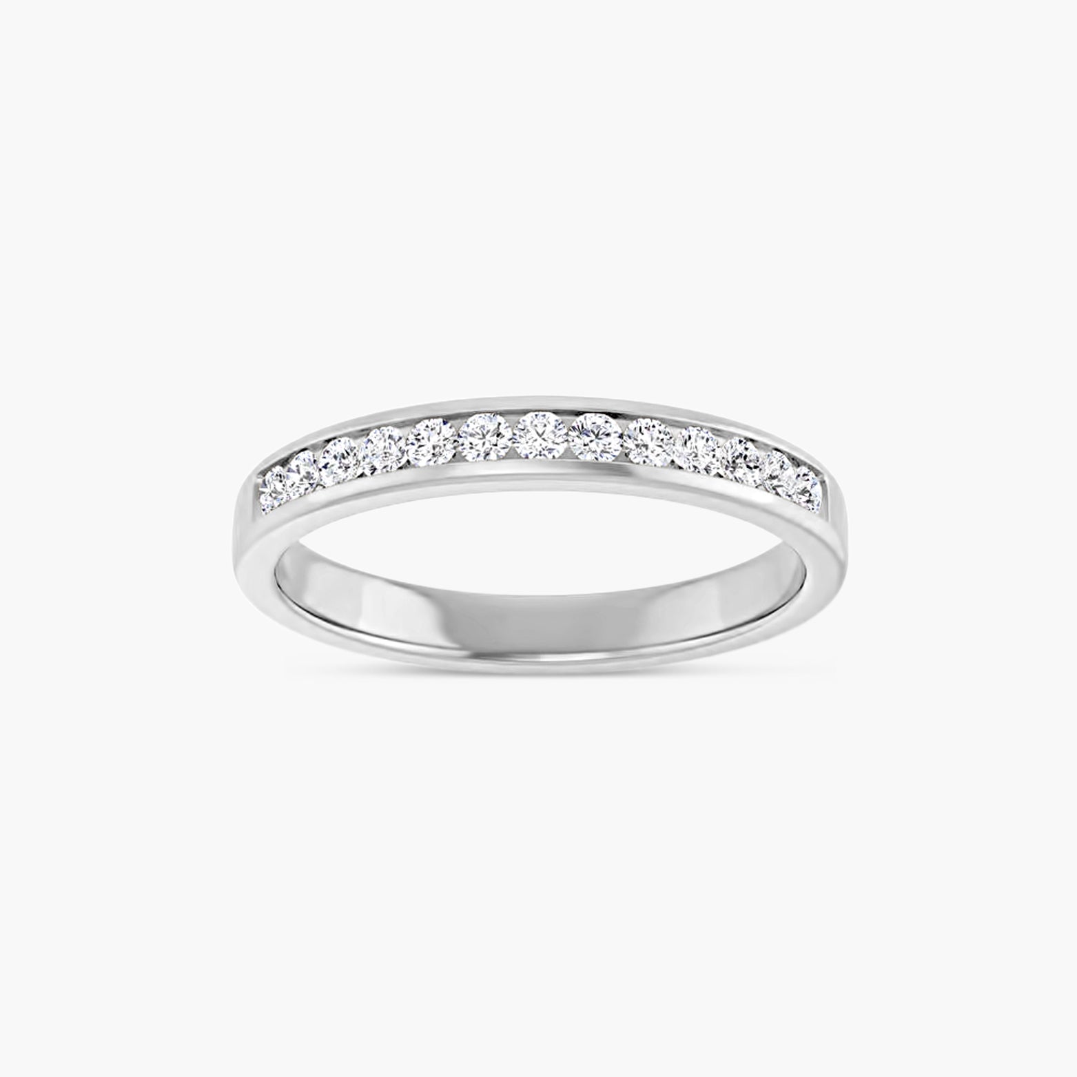 Round Men's Channel-Set Band