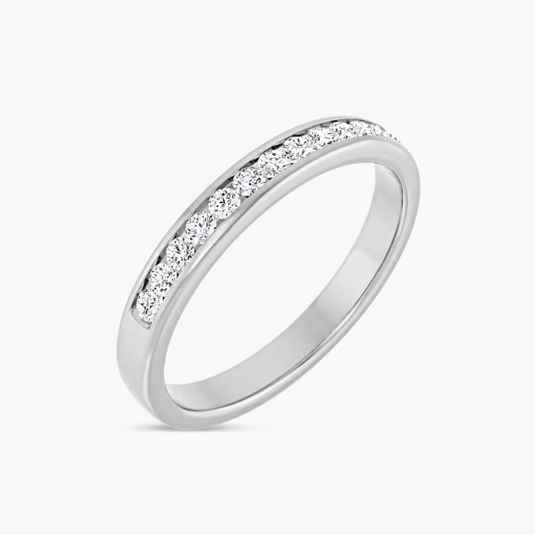 Round Men's Channel-Set Band