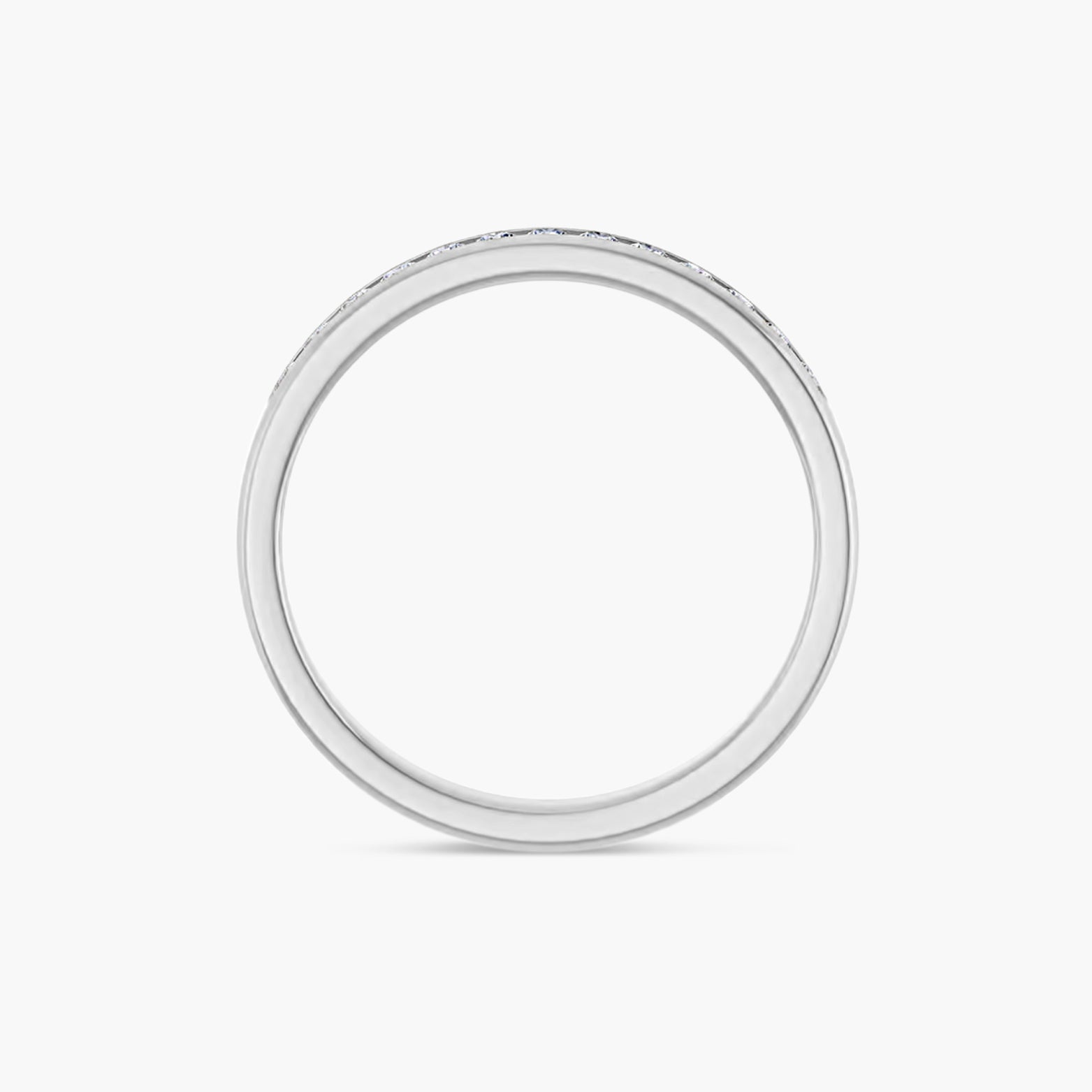 Round Men's Channel-Set Band