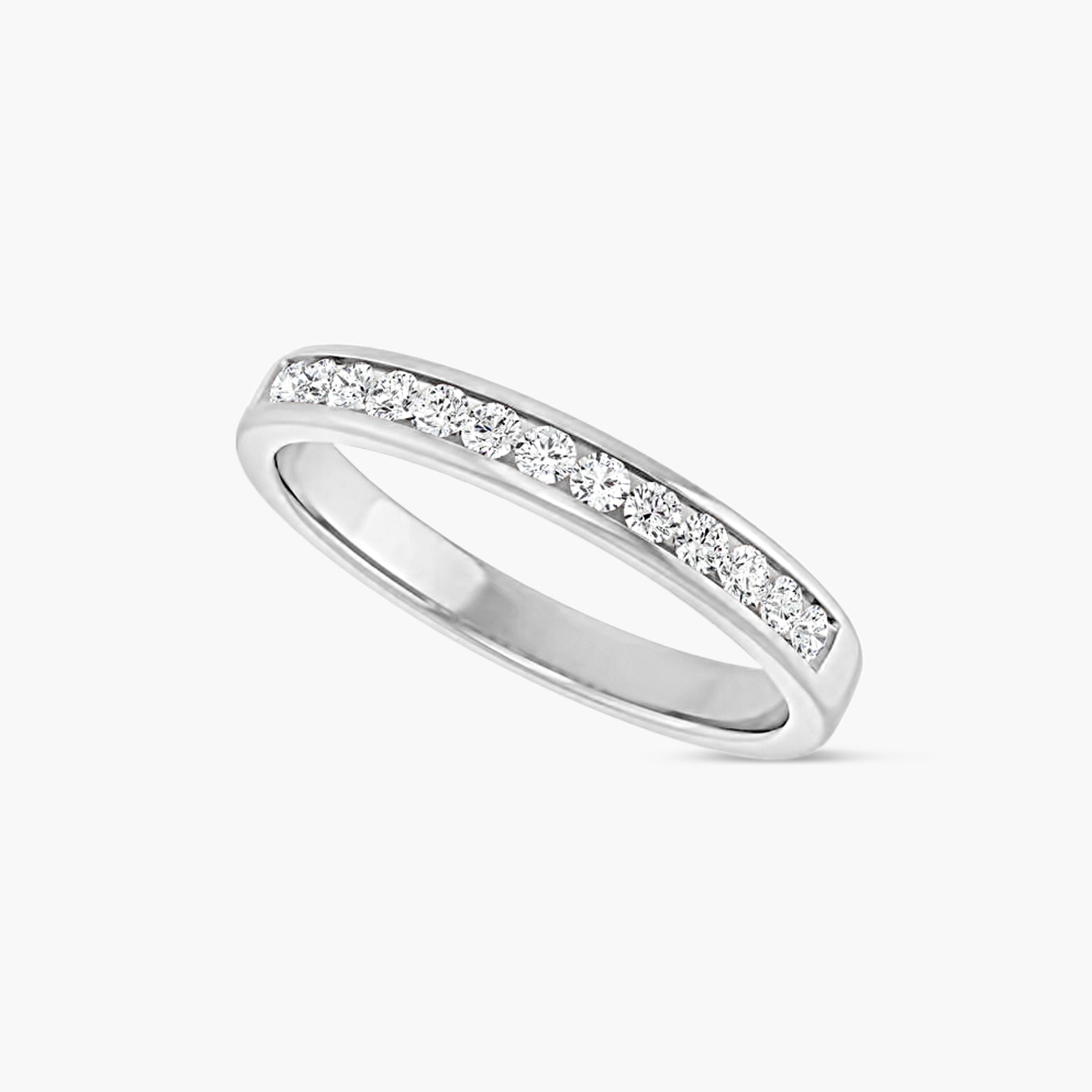 Round Men's Channel-Set Band