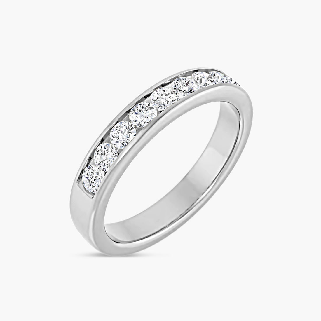 Round Men's Channel-Set Band