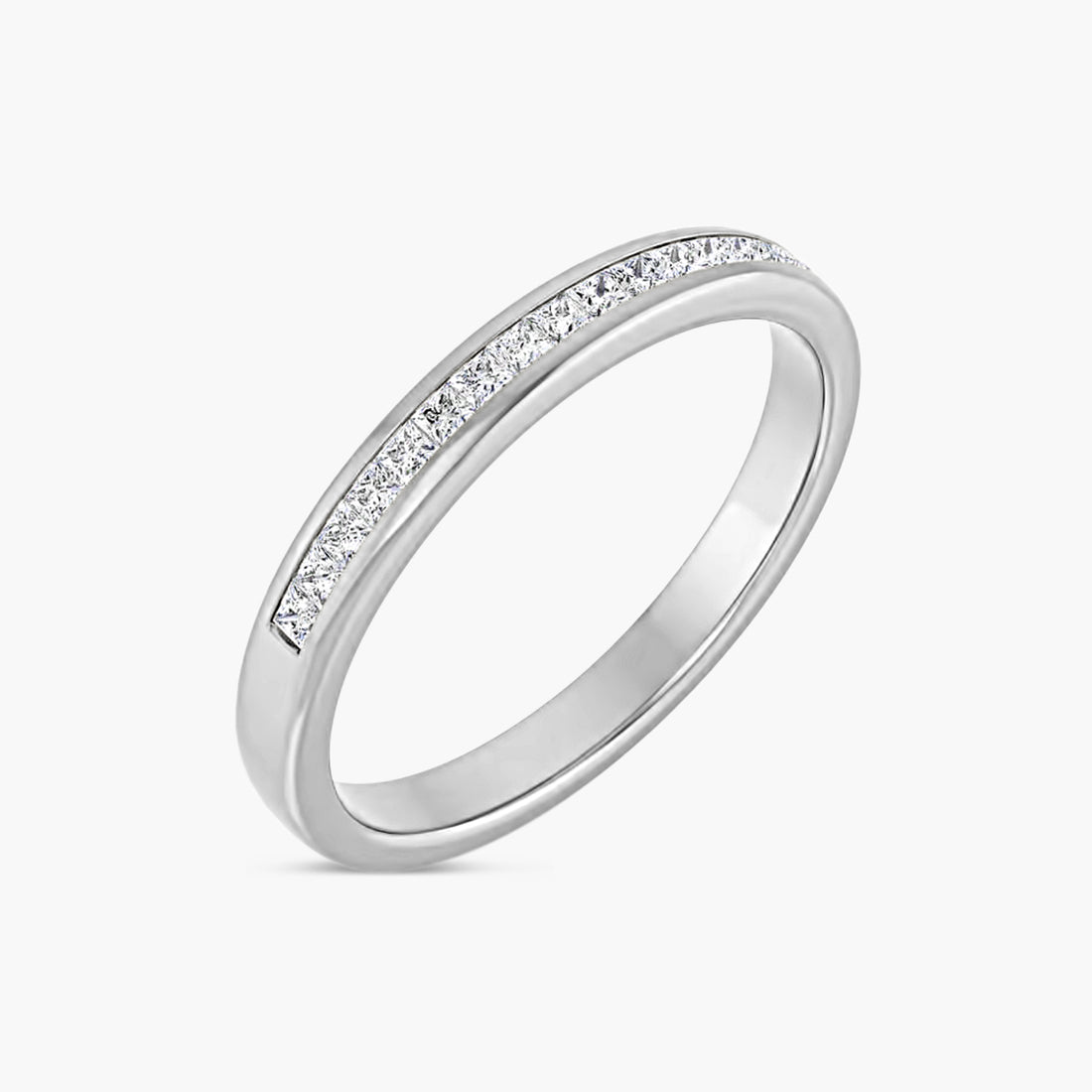 Square Men's Channel-Set Band