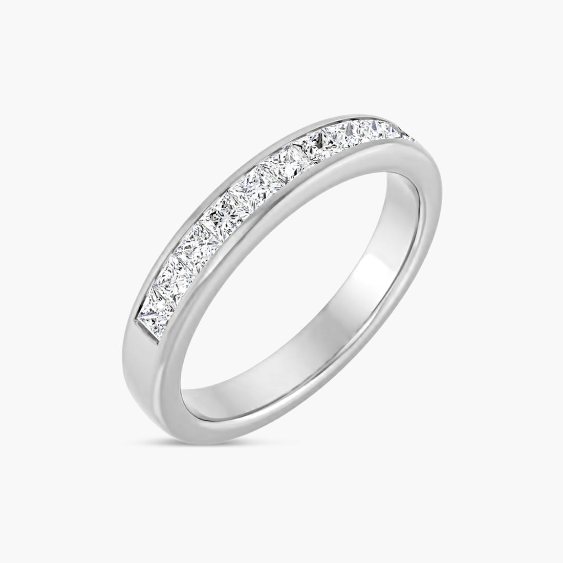Square Men's Channel-Set Band