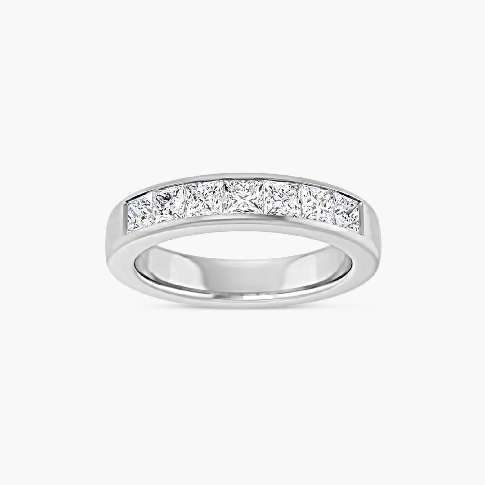 Square Men's Channel-Set Band