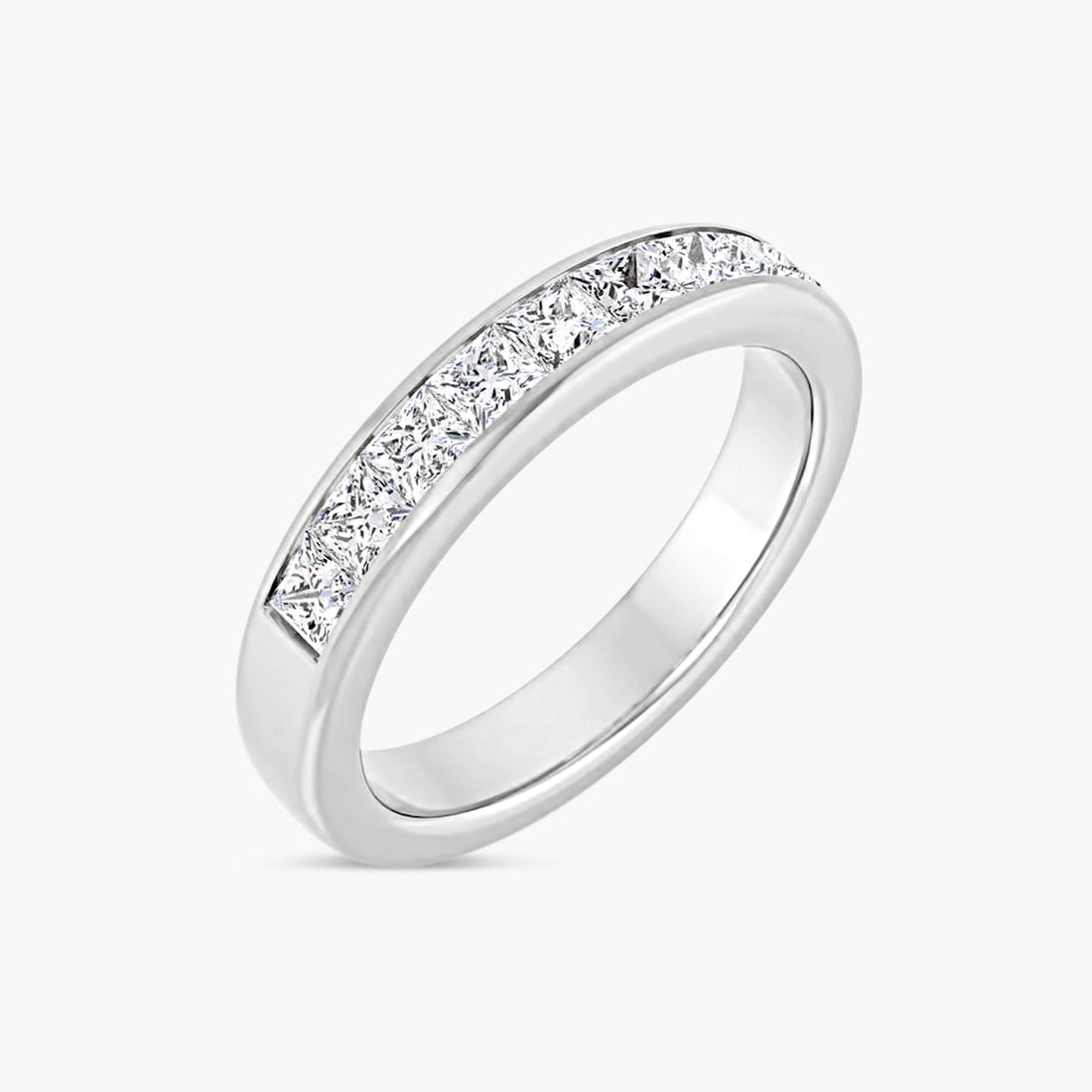 Square Men's Channel-Set Band