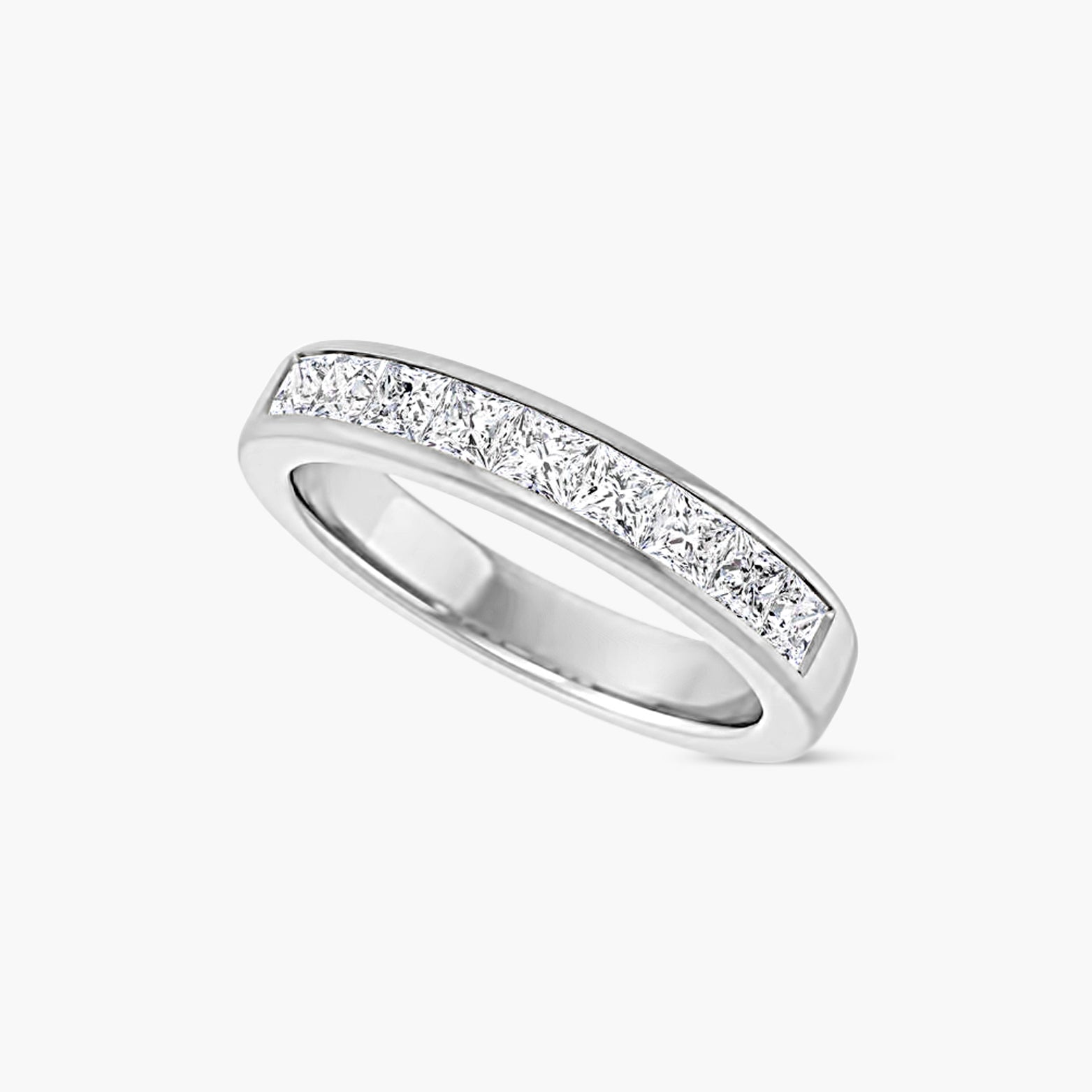 Square Men's Channel-Set Band