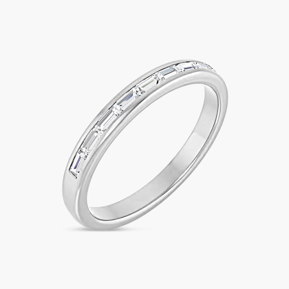 Straight Baguette Men's Channel-Set Band