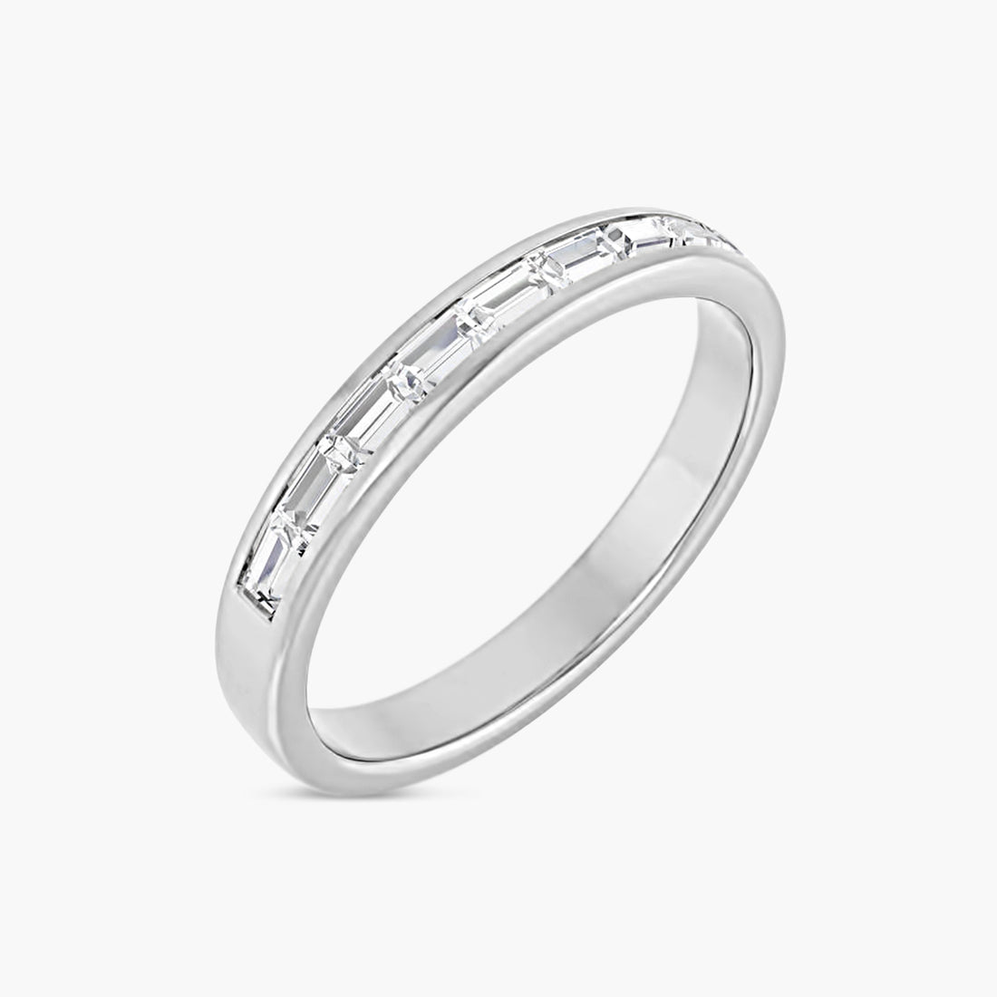 Straight Baguette Men's Channel-Set Band
