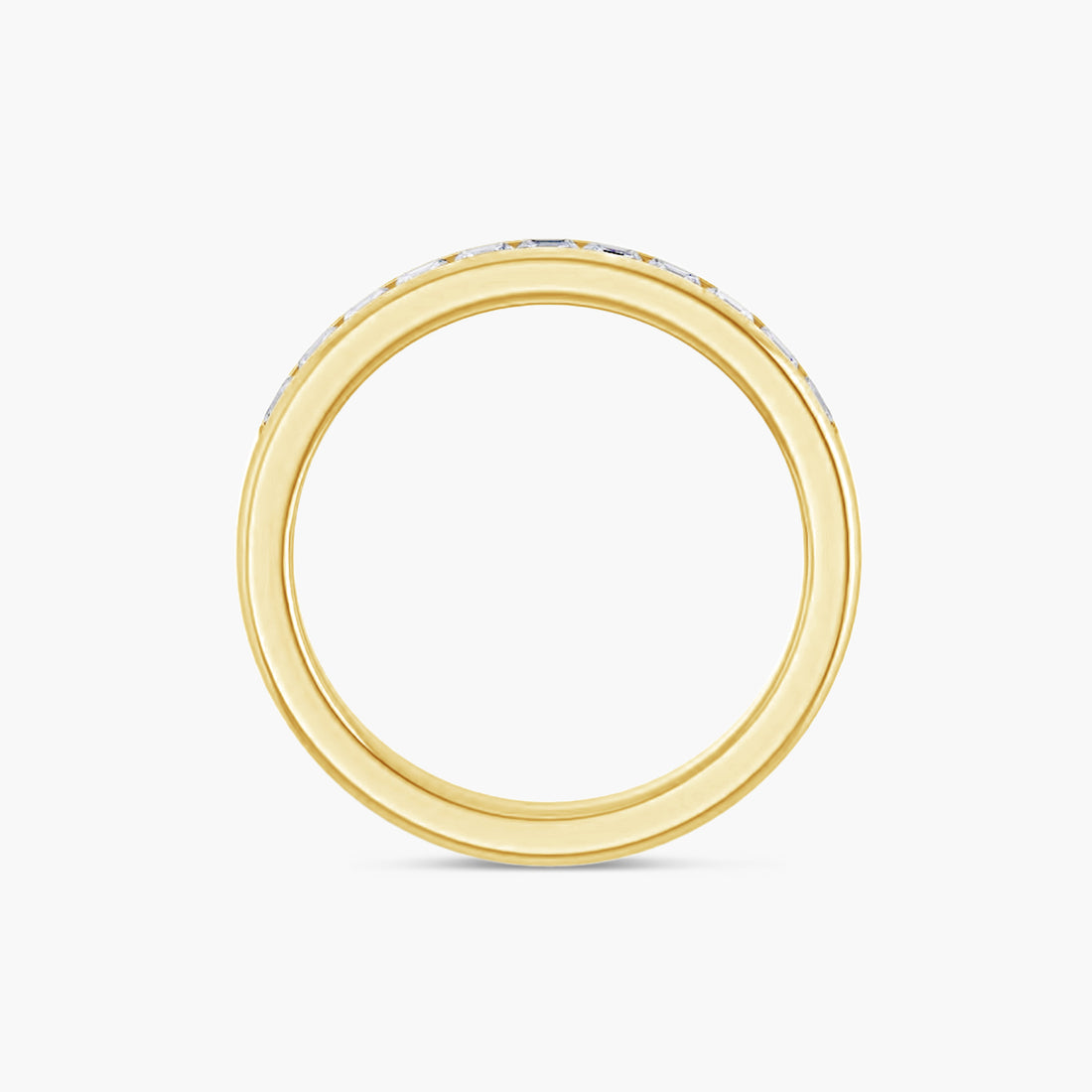 Asscher Men's Channel-Set Band