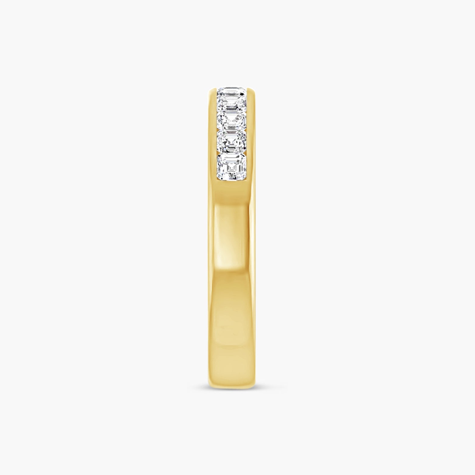 Asscher Men's Channel-Set Band