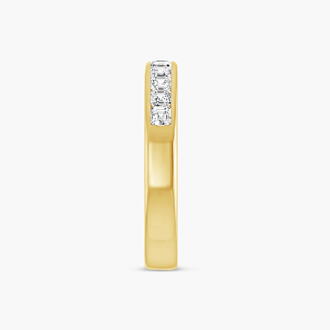 Asscher Men's Channel-Set Band