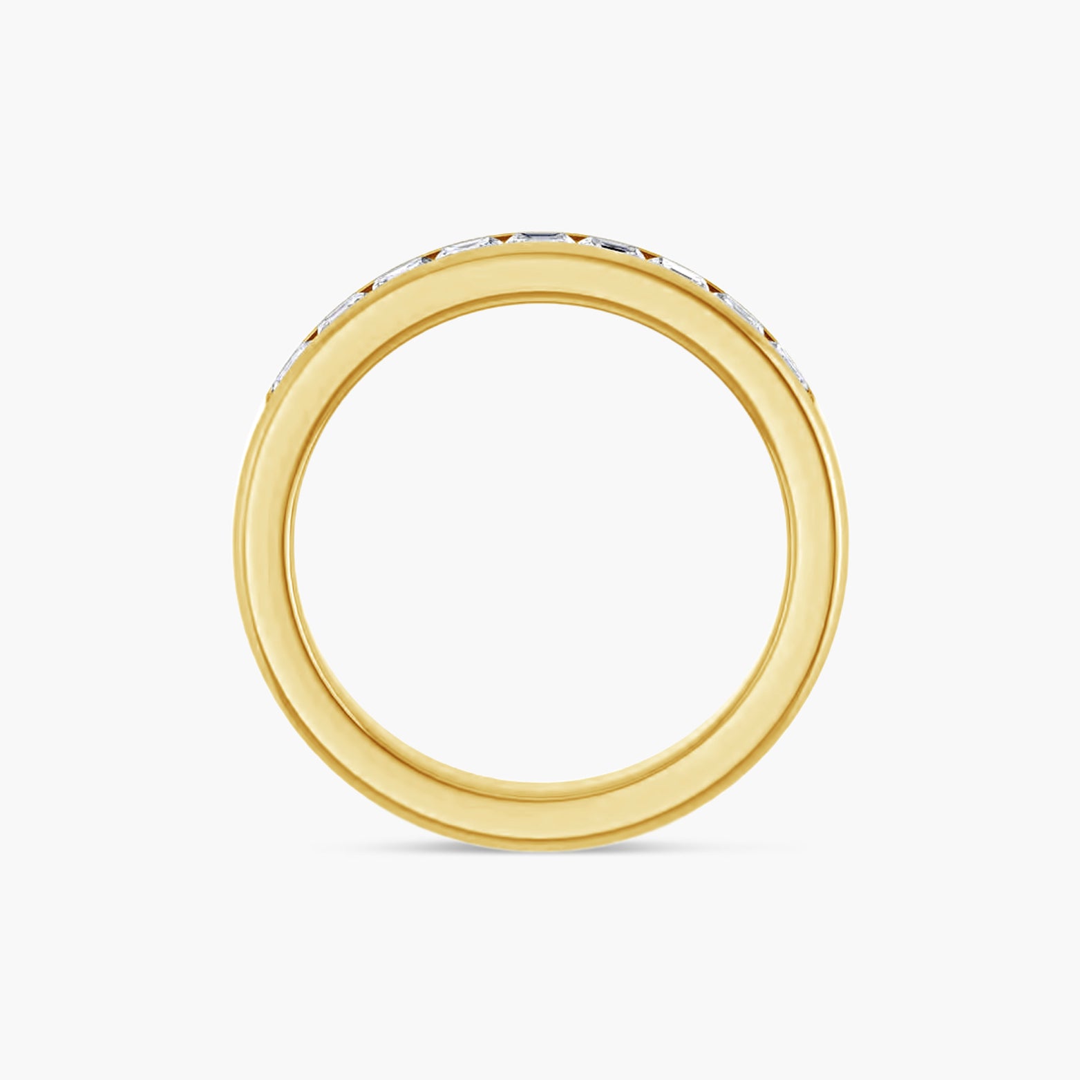 Asscher Men's Channel-Set Band