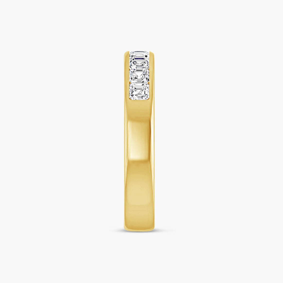 Asscher Men's Channel-Set Band
