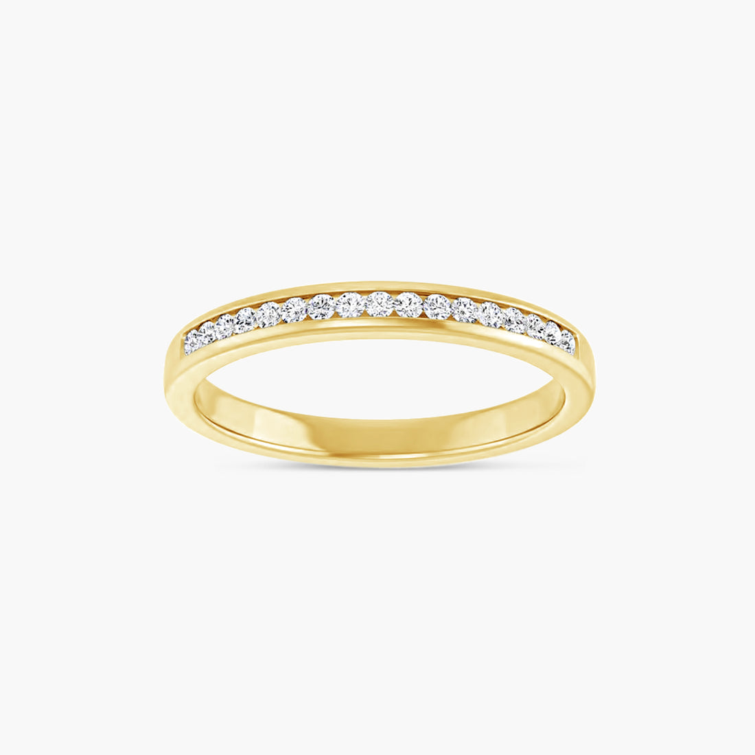 Round Men's Channel-Set Band