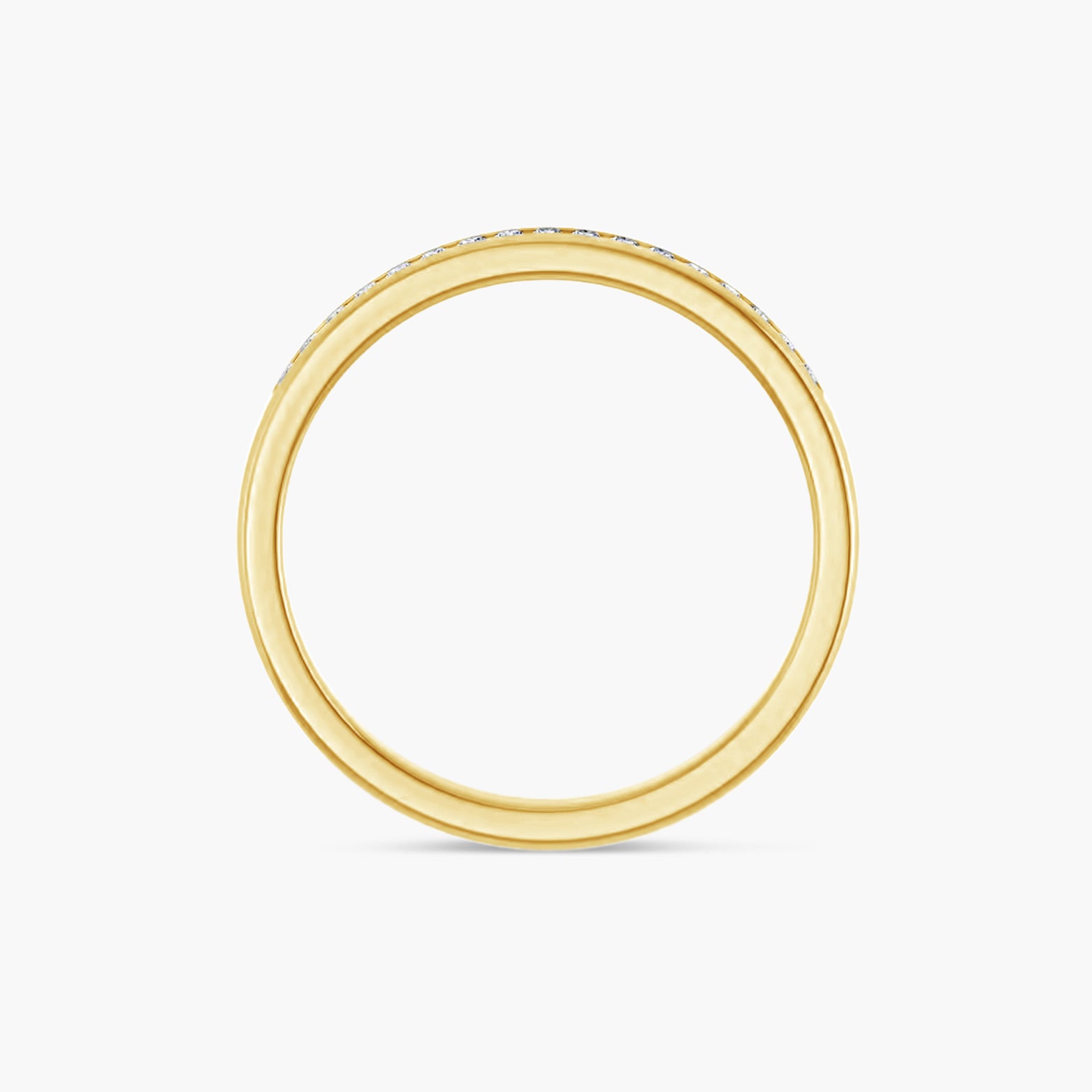 Round Men's Channel-Set Band