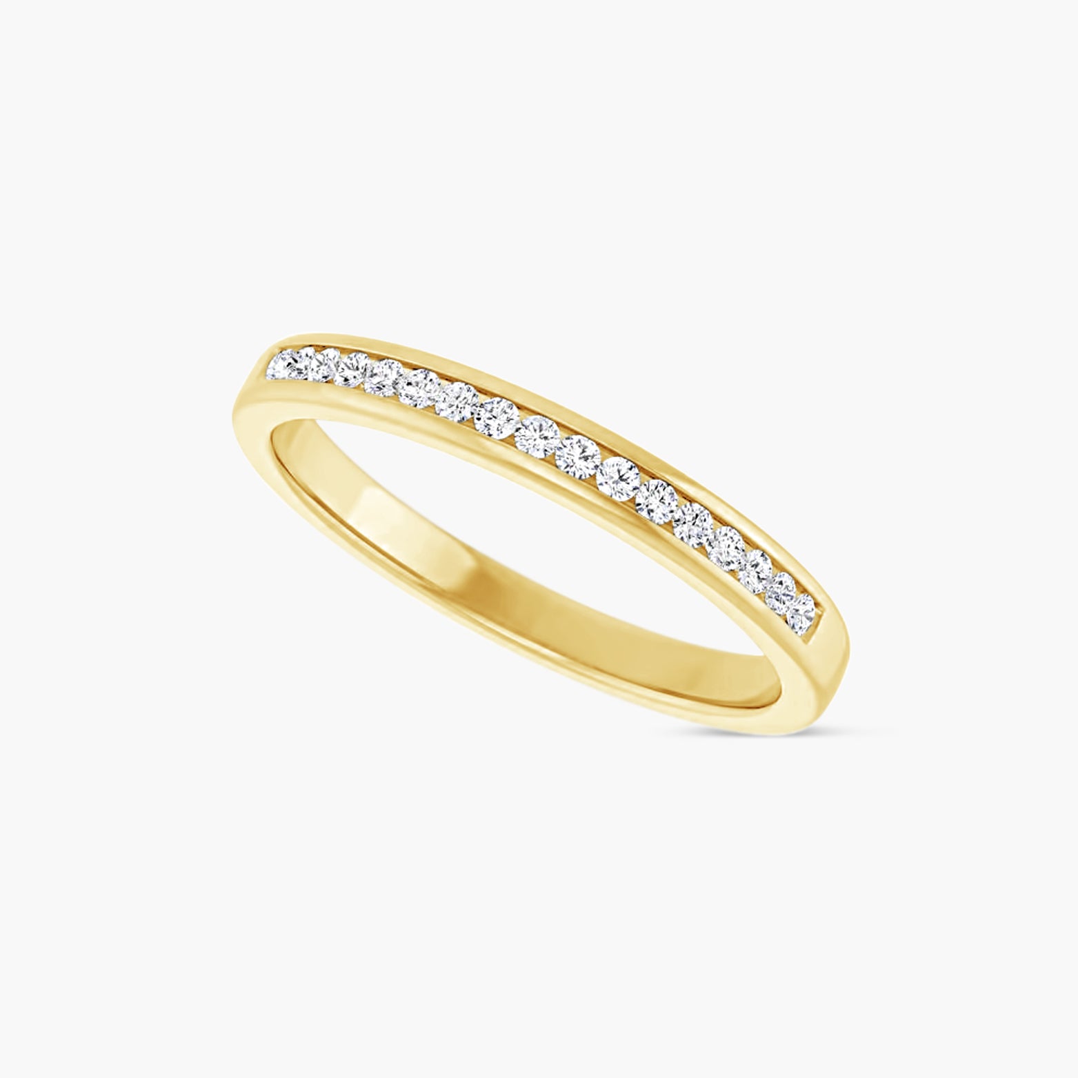 Round Men's Channel-Set Band