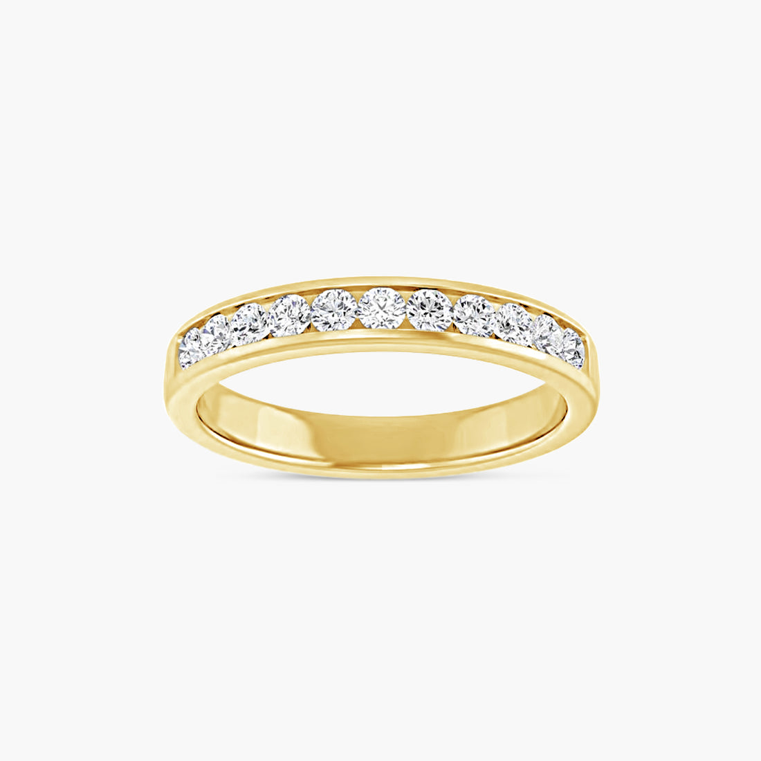 Round Men's Channel-Set Band