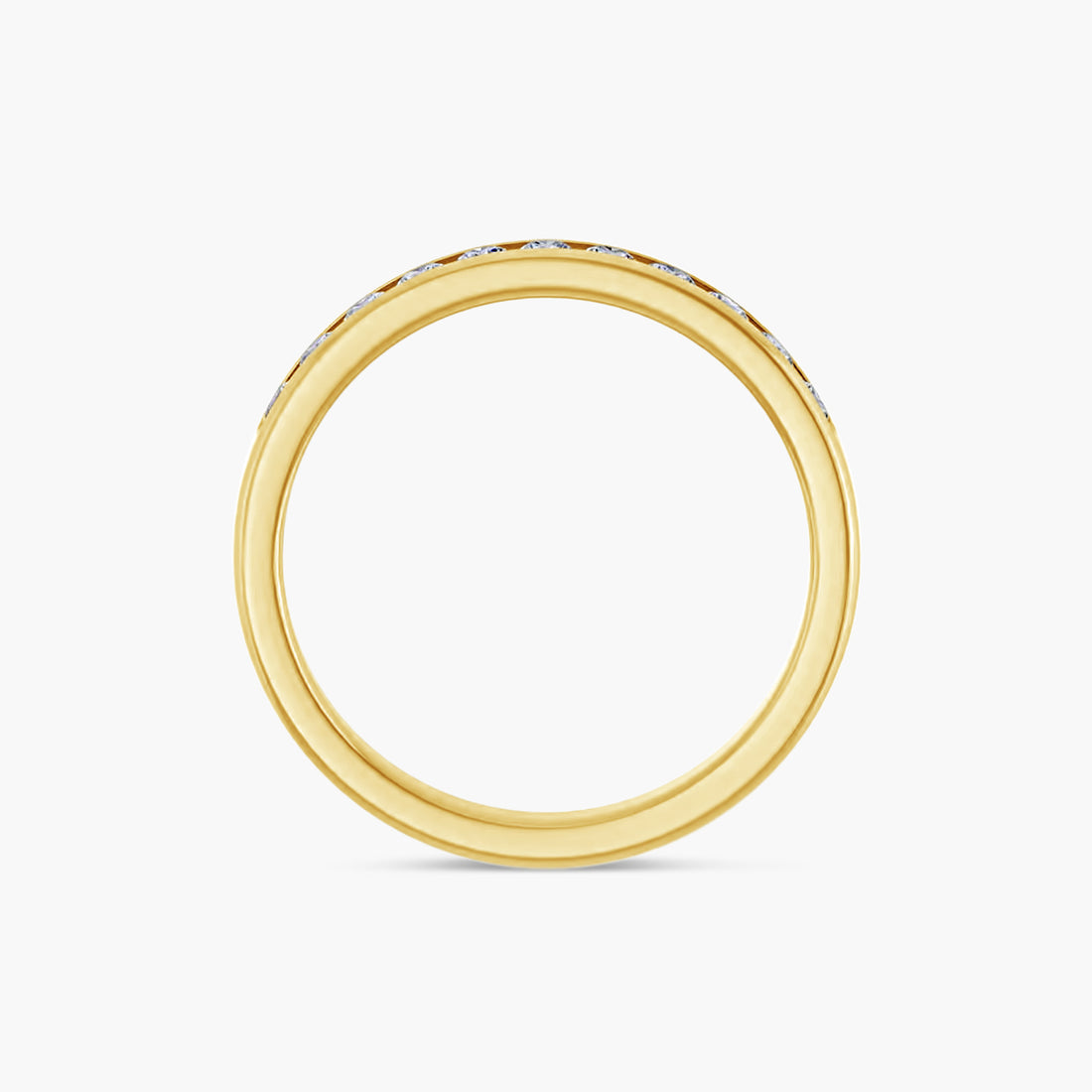 Round Men's Channel-Set Band