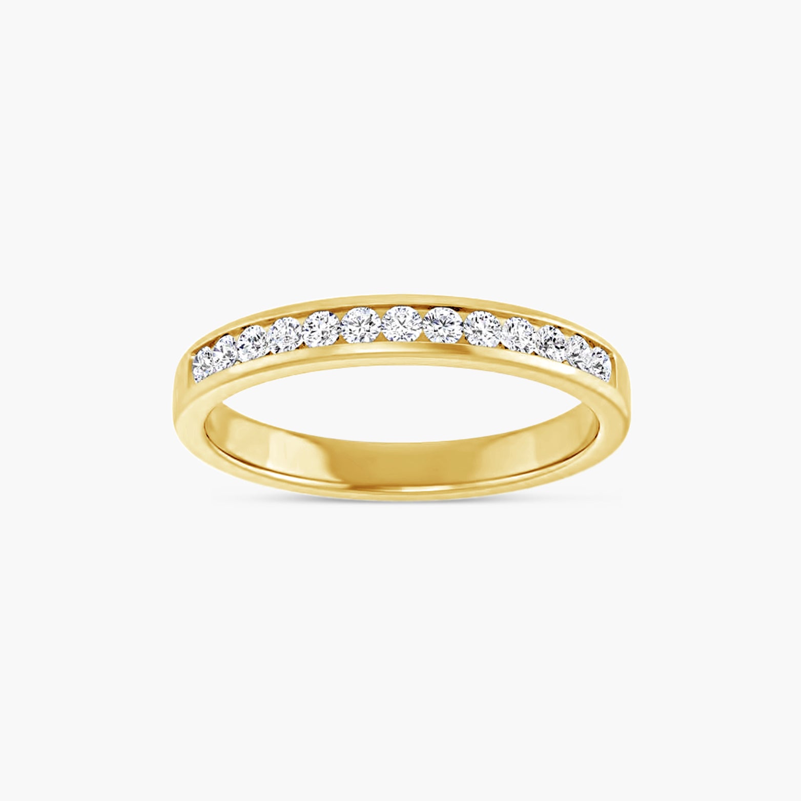 Round Men's Channel-Set Band