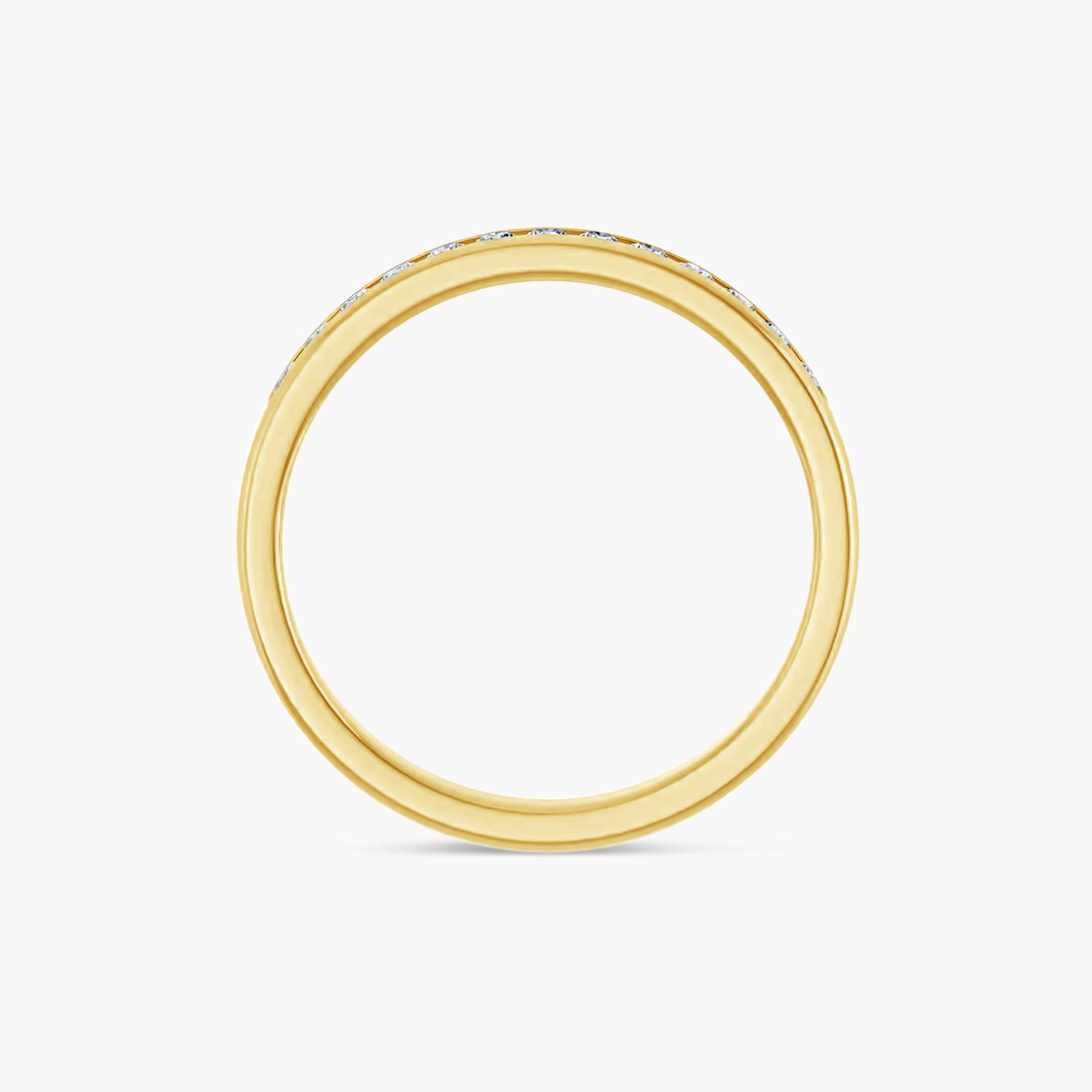 Round Men's Channel-Set Band