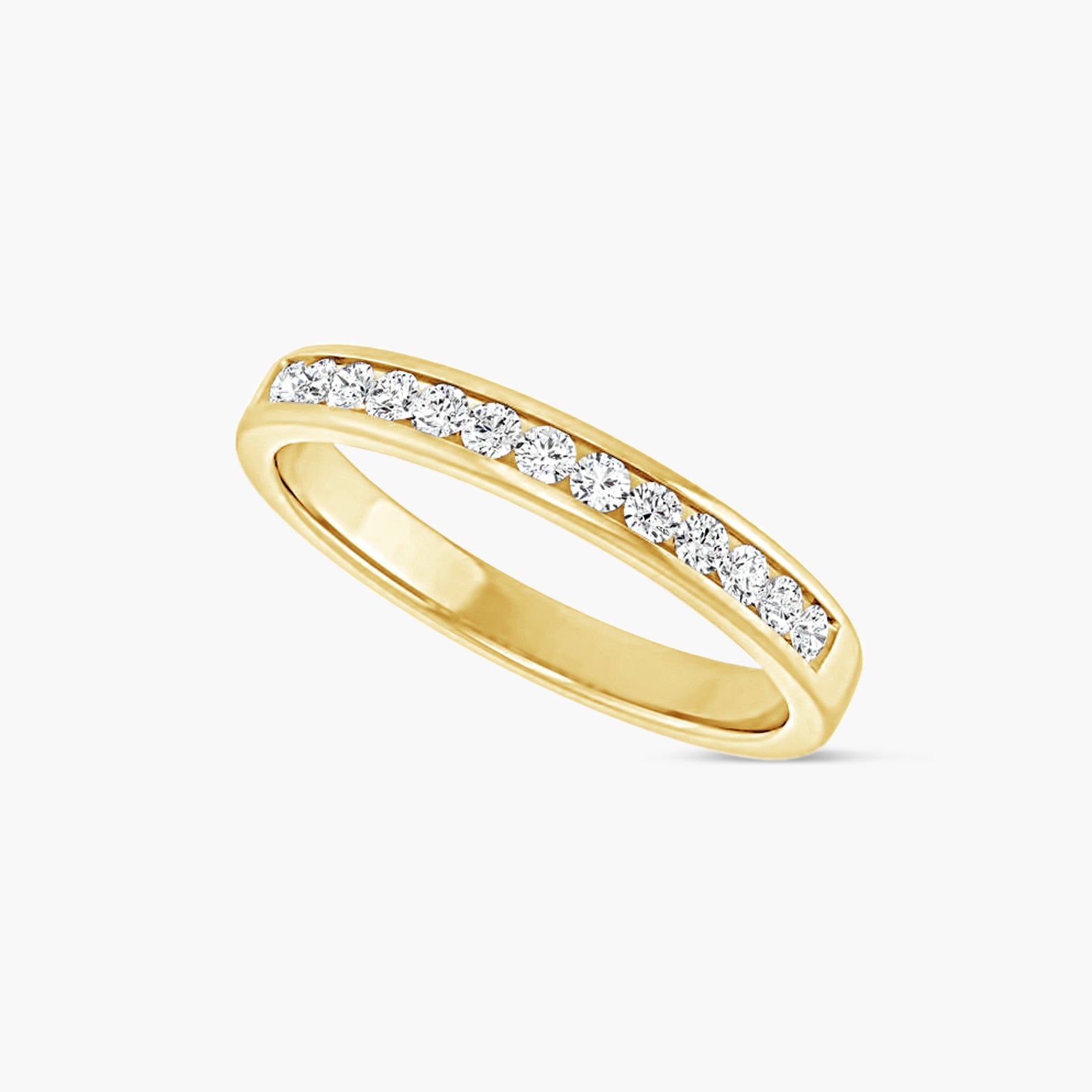 Round Men's Channel-Set Band