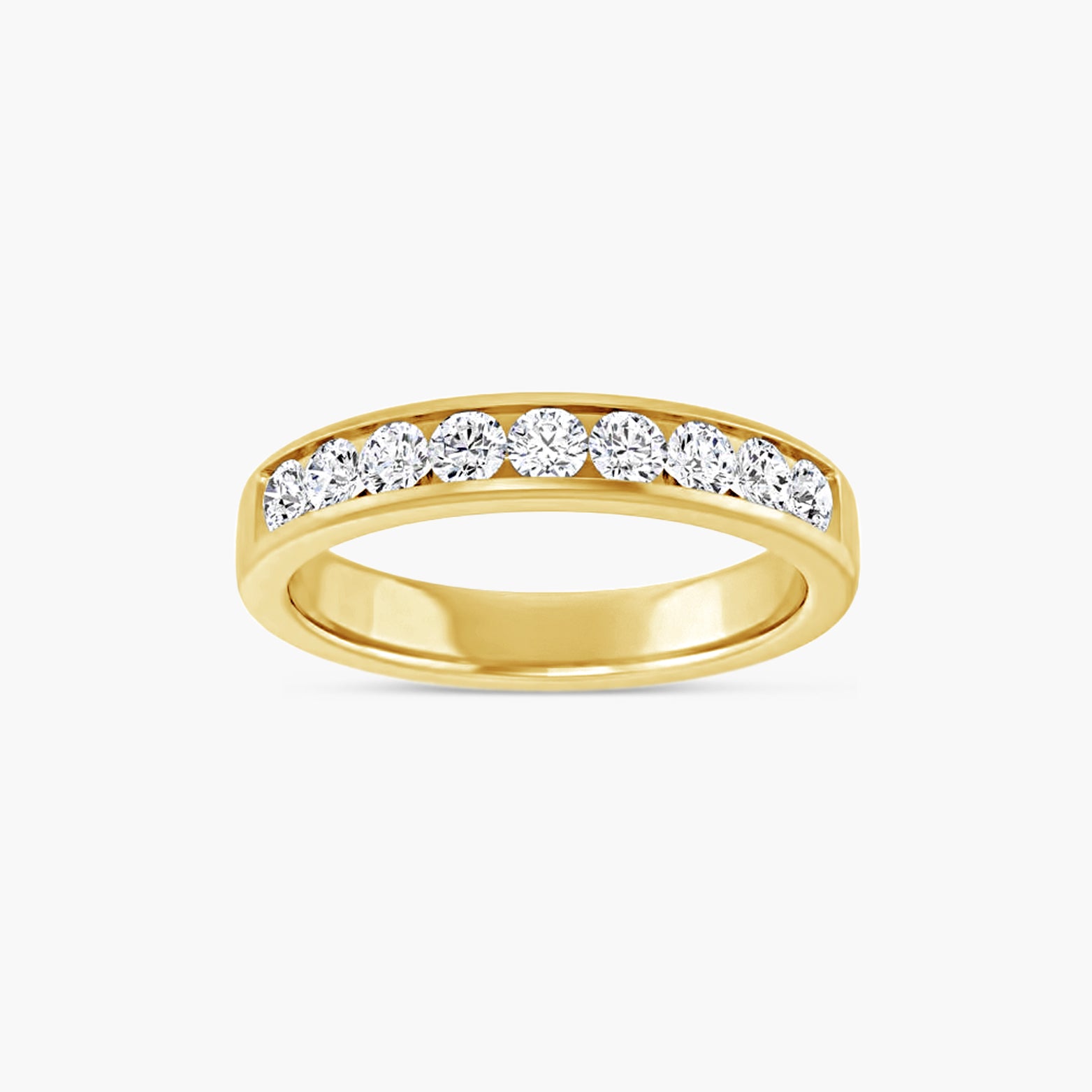 Round Men's Channel-Set Band