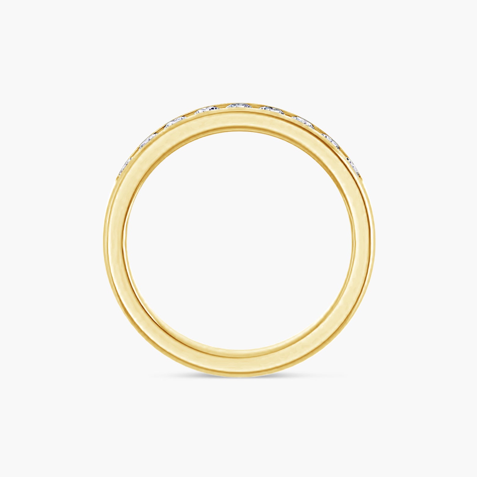 Round Men's Channel-Set Band