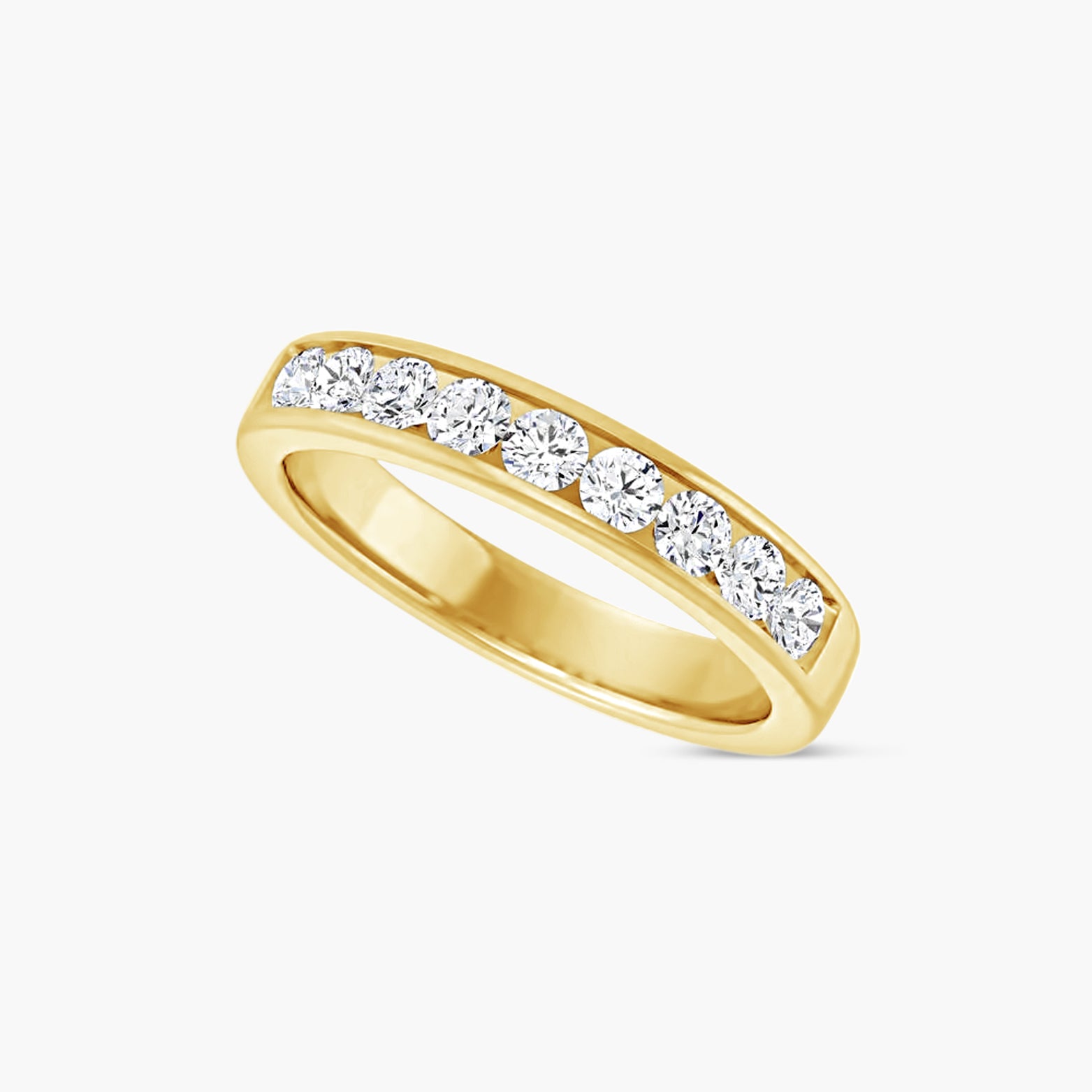 Round Men's Channel-Set Band