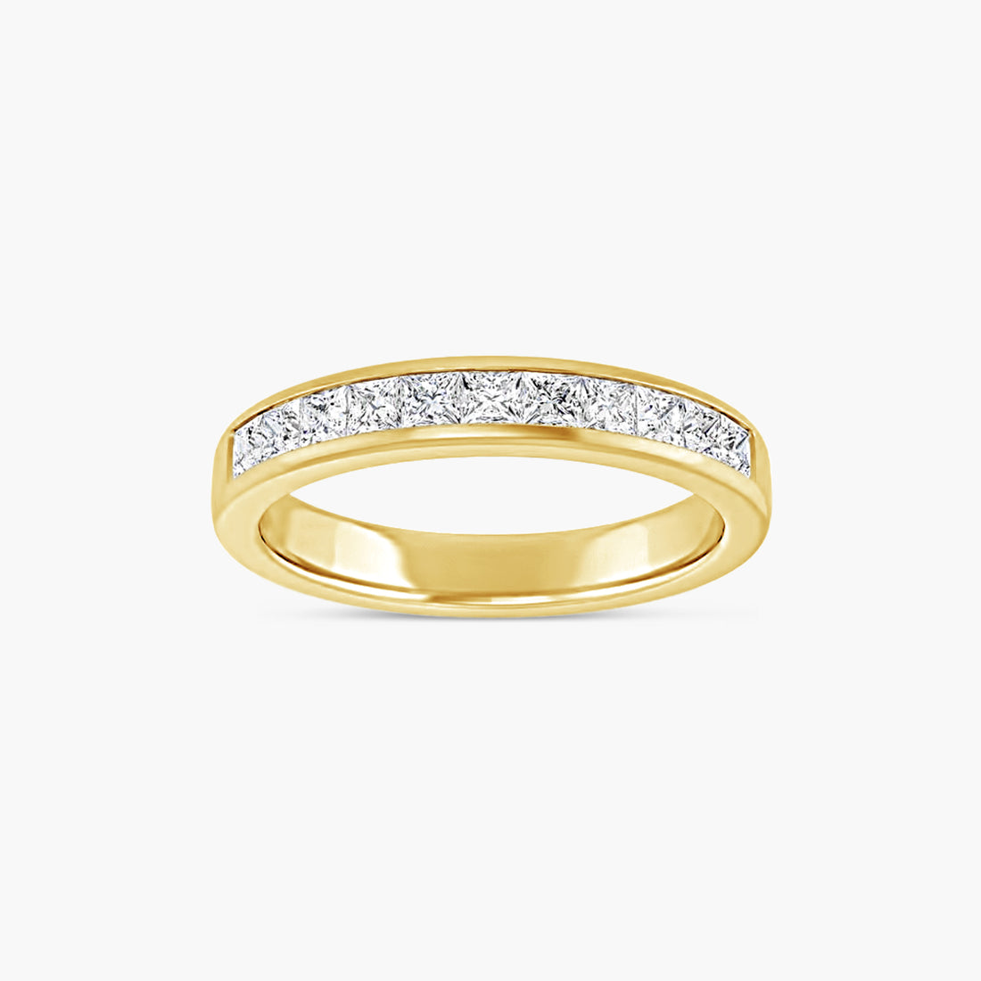 Square Men's Channel-Set Band