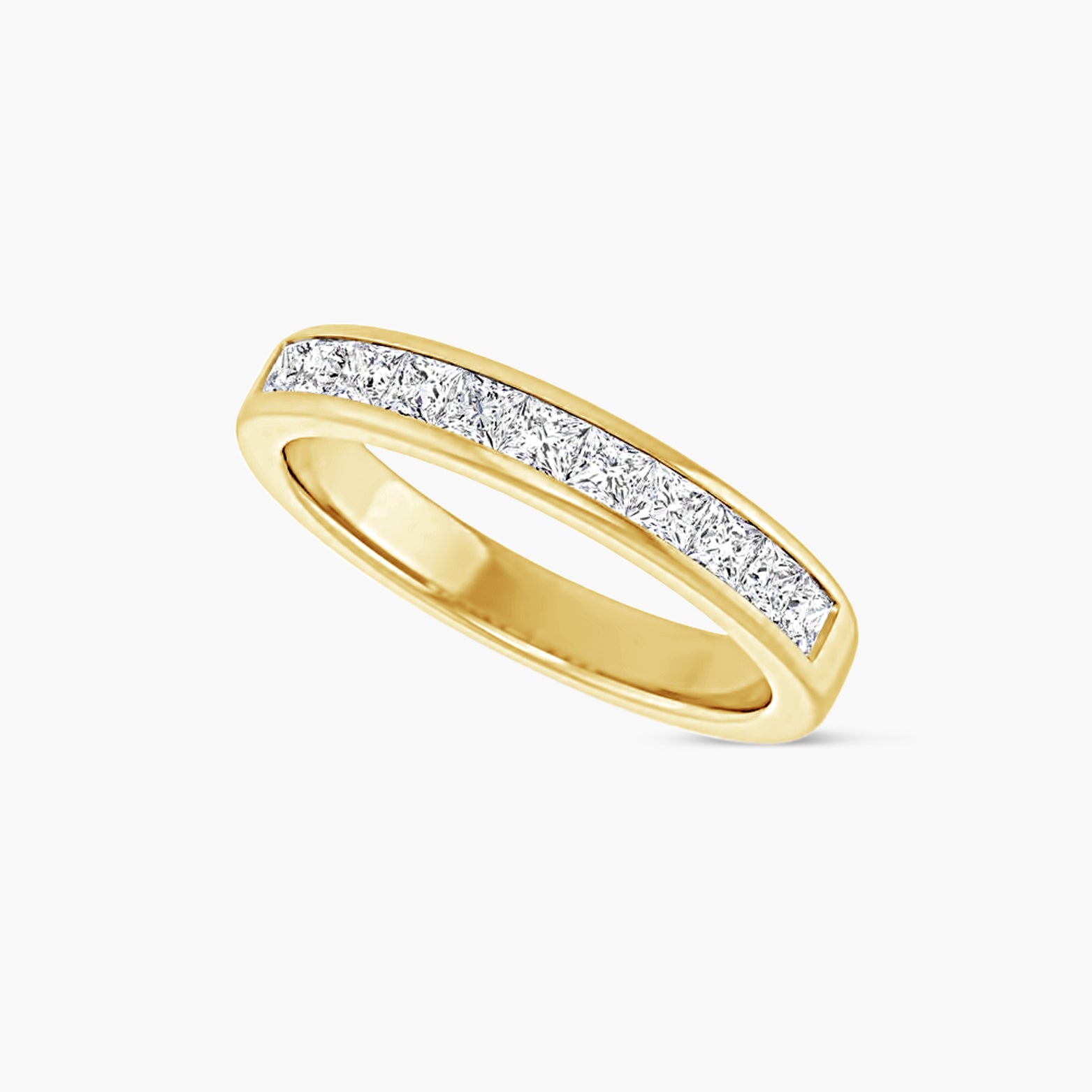 Square Men's Channel-Set Band