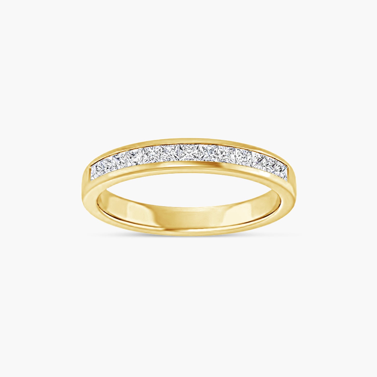 Square Men's Channel-Set Band