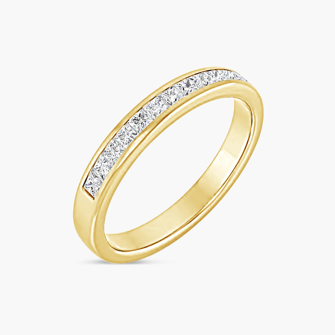 Square Men's Channel-Set Band