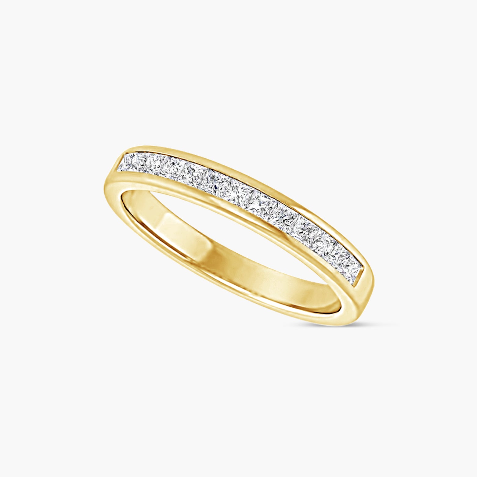 Square Men's Channel-Set Band