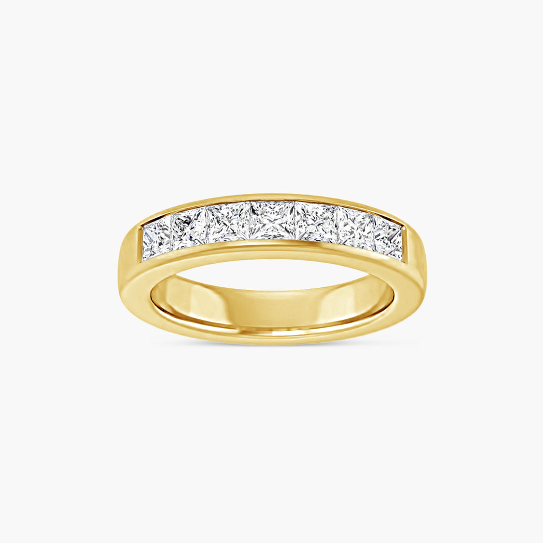 Square Men's Channel-Set Band