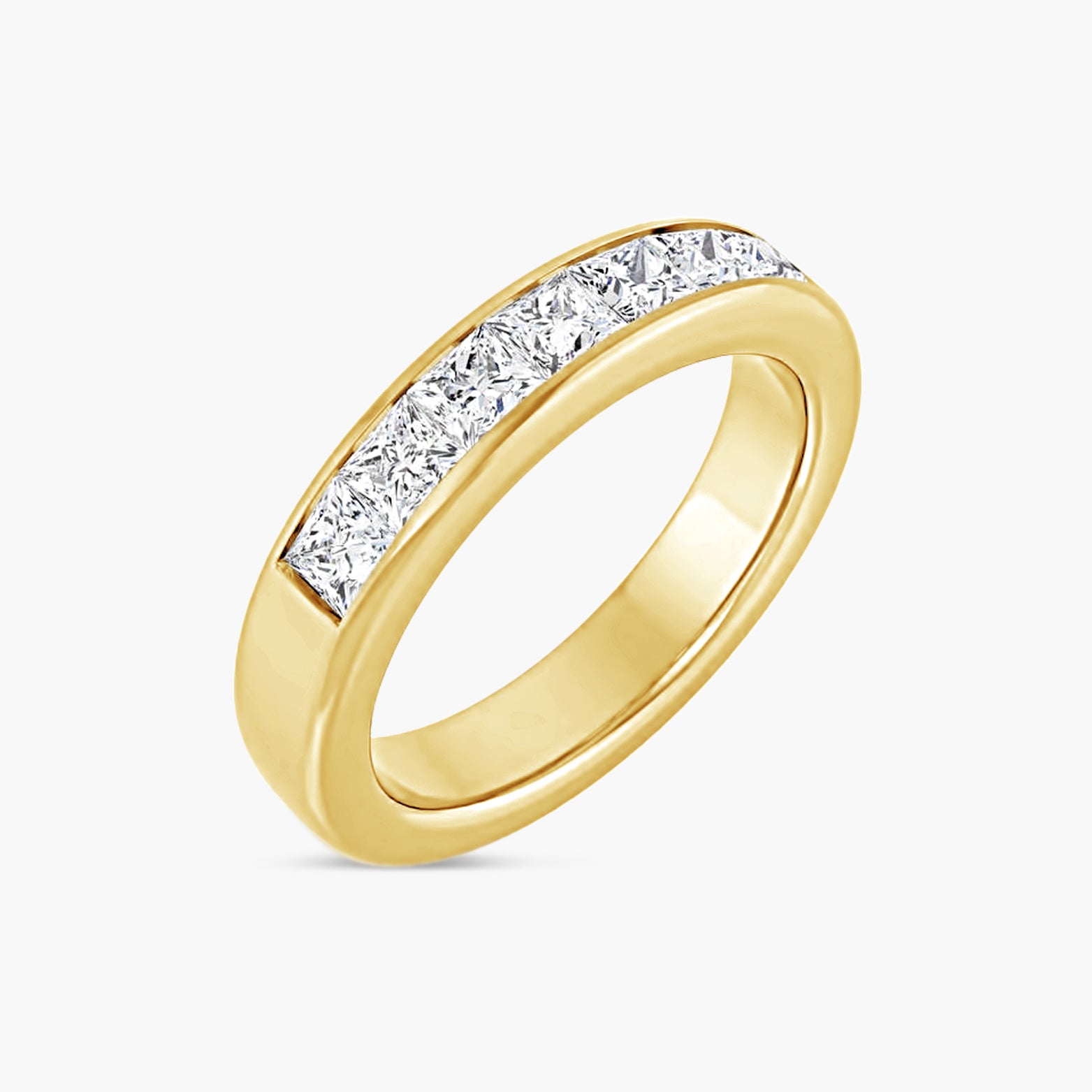 Square Men's Channel-Set Band