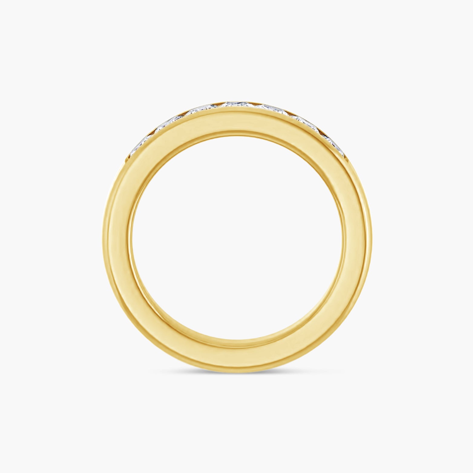 Square Men's Channel-Set Band