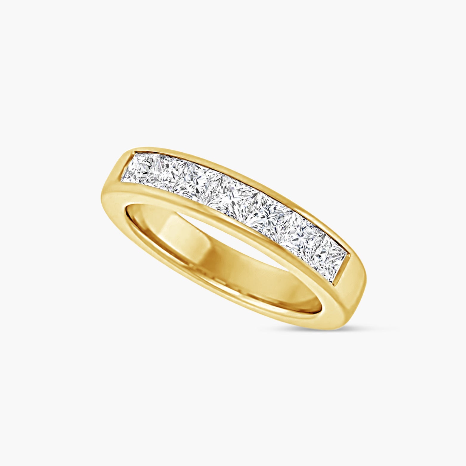 Square Men's Channel-Set Band