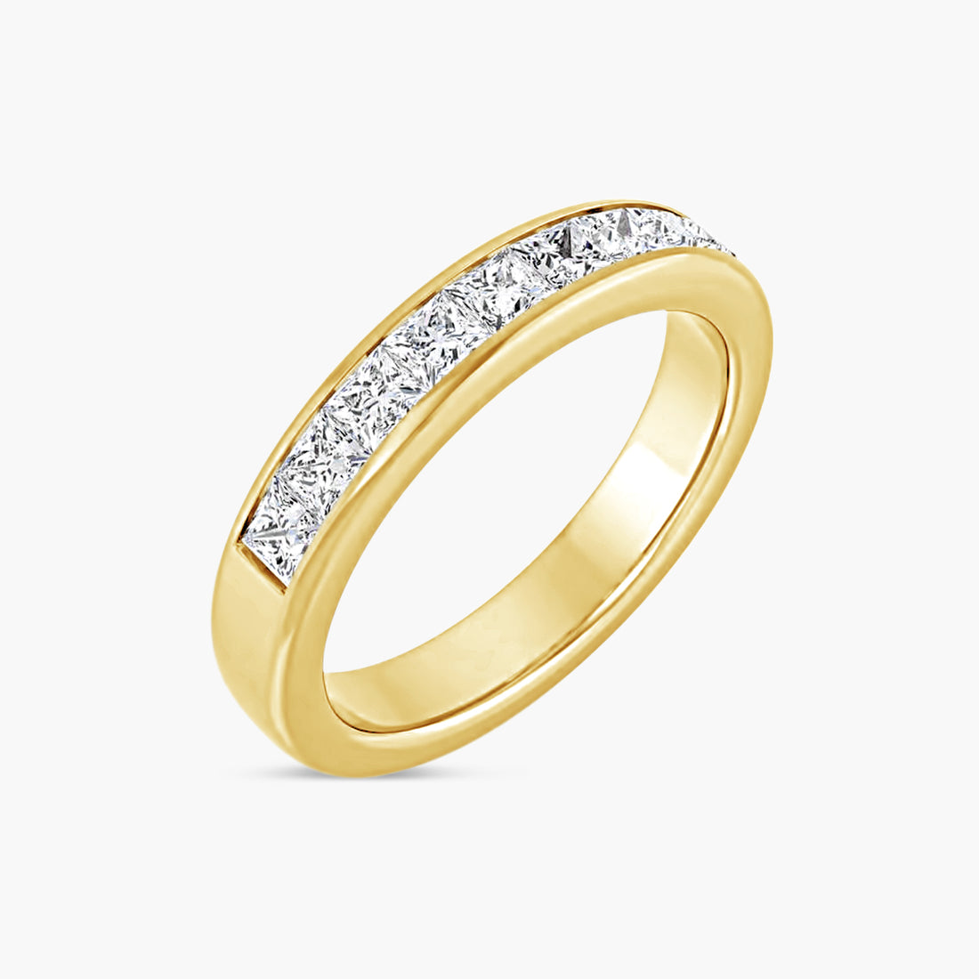 Square Men's Channel-Set Band