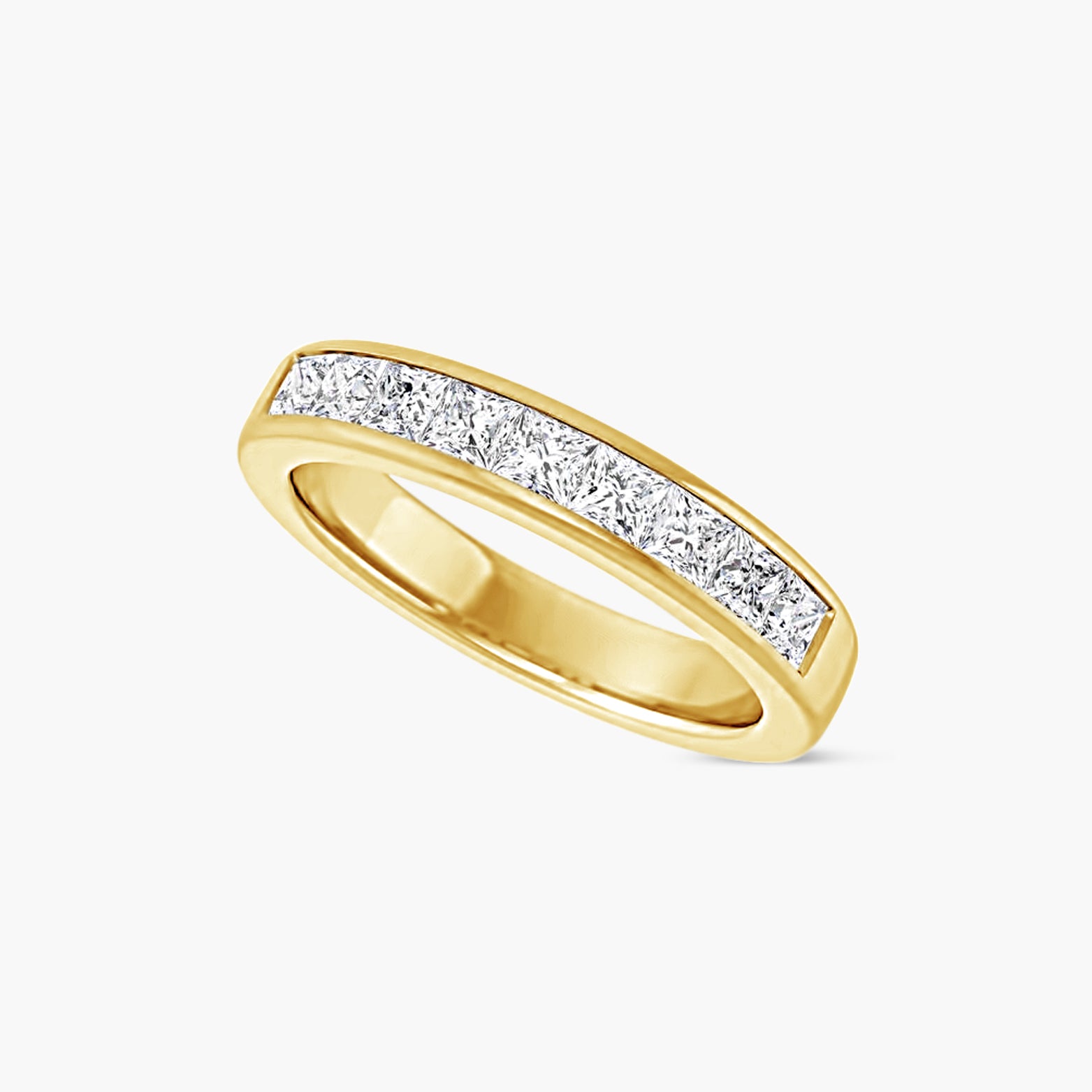 Square Men's Channel-Set Band