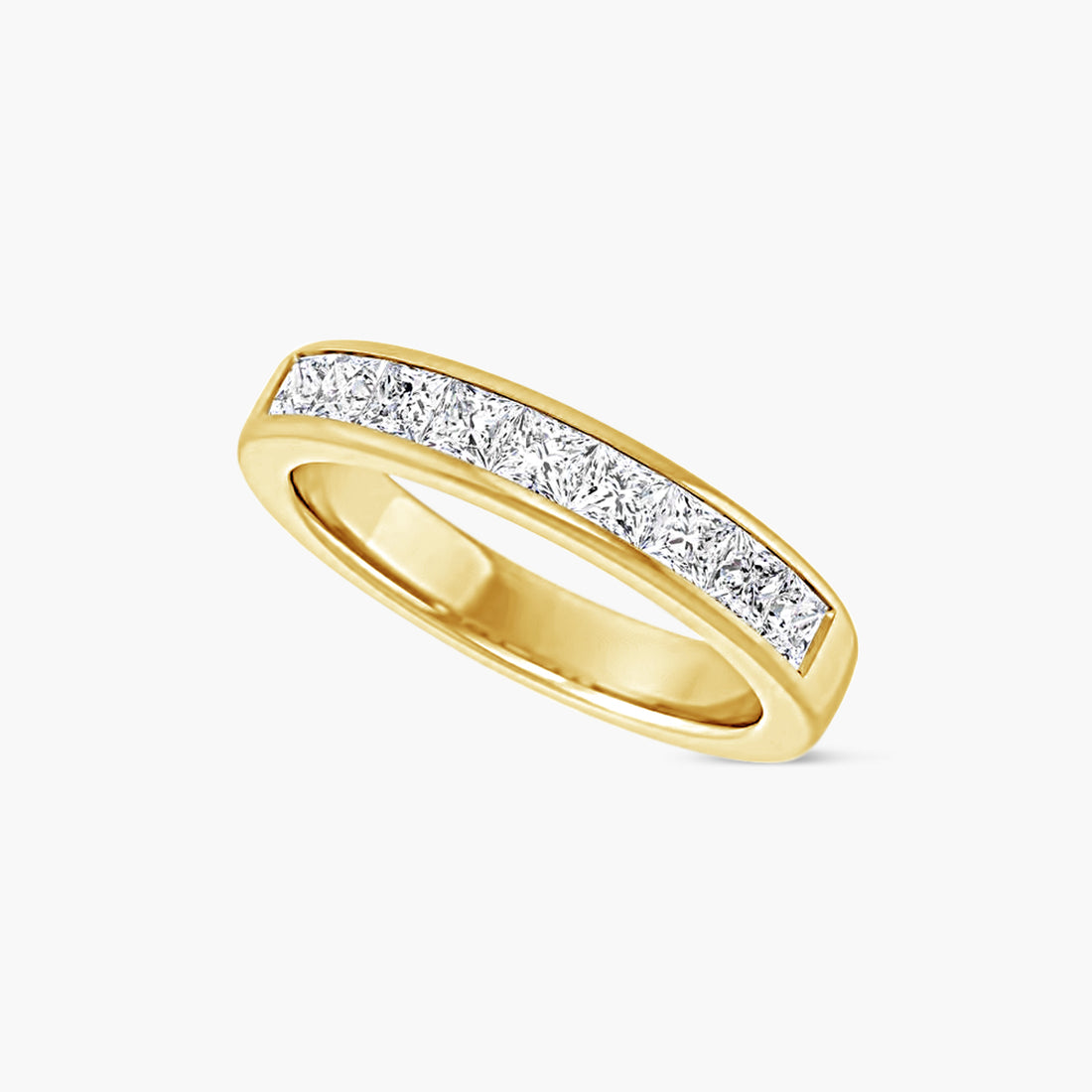 Square Men's Channel-Set Band