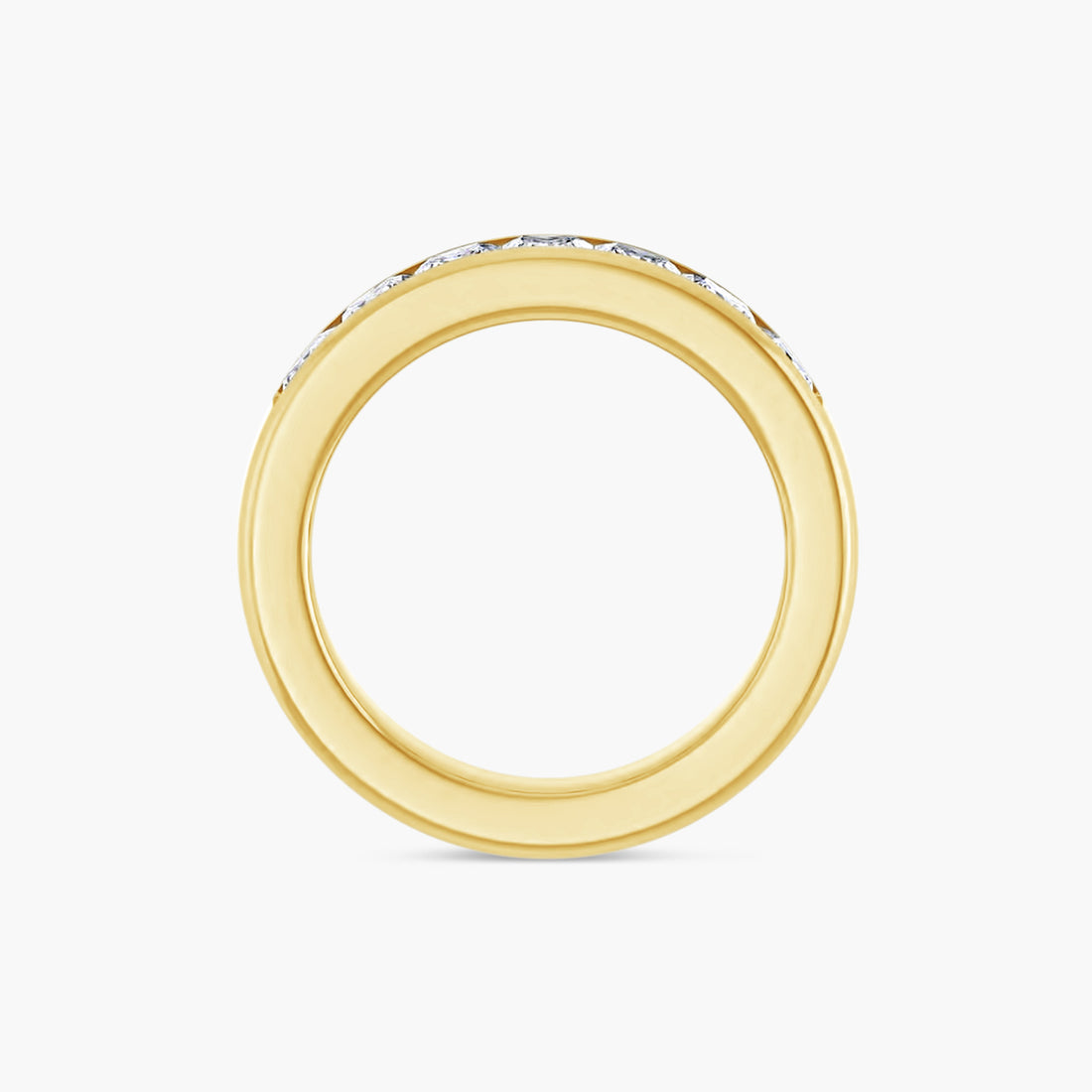 Square Men's Channel-Set Band