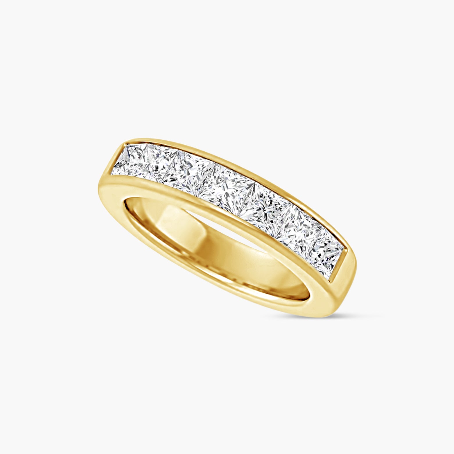 Square Men's Channel-Set Band