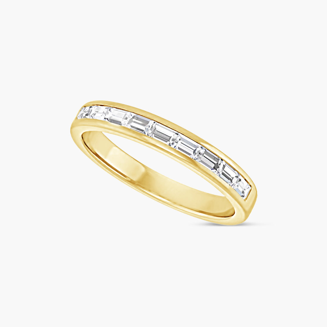 Straight Baguette Men's Channel-Set Band