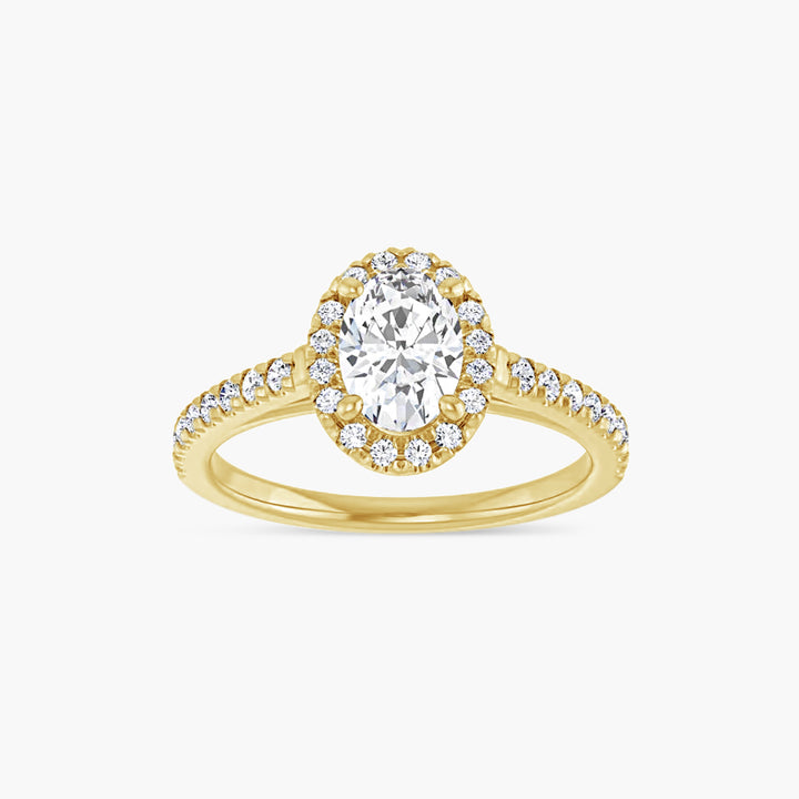 The Halo Brielle Oval Yellow Gold